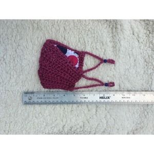 WOMEN Masks Handmade Crochet Reusable, Lined Pink